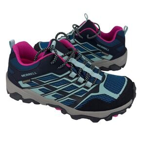 Merrell Kids Waterproof Hiking Shoes Navy Blue Pink MK164176 Size 3M US